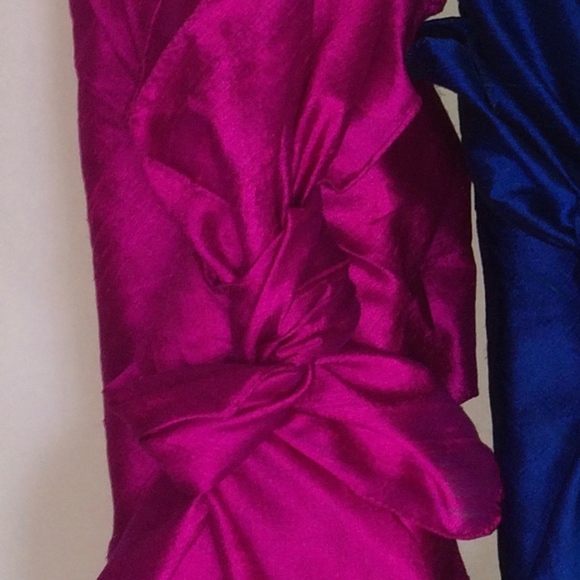 Pink Silk Dupioni Scarf or Furoshiki - Picture 1 of 3